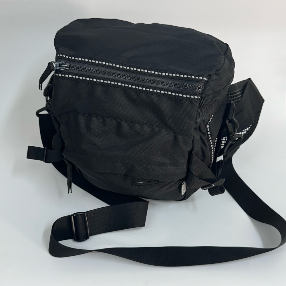 Vintage Agnnes b. HOMME Voyage Black Nylon Waist Shoulder Utility Bag